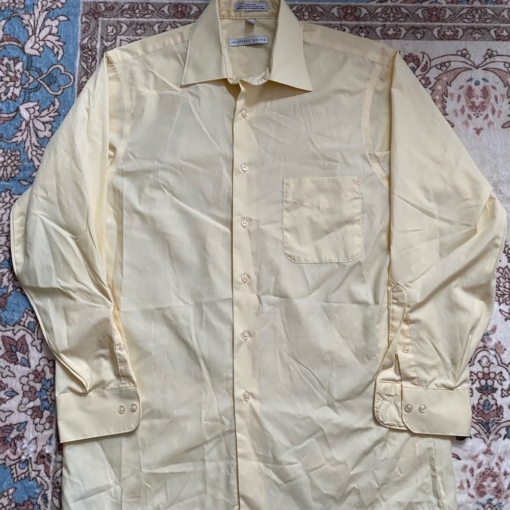 Geoffrey Beene Light Yellow Dress Shirt